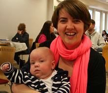 Lucy Cairncross and son Edward